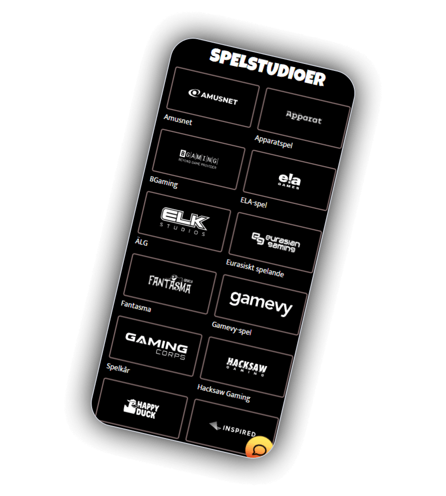 Huzzlin Casinos leverantörssida med Novomatic, Pragmatic Play och Play’n GO
